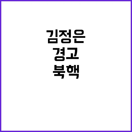 북핵위기 김정은 기…