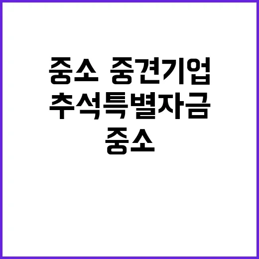 추석 특별자금 100조! 중소·중견기업 필수 혜택!