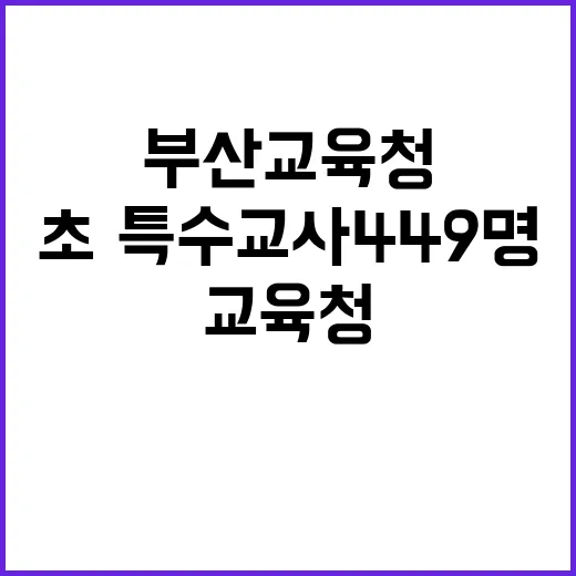 부산교육청 초·특수…