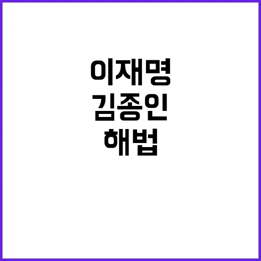 이재명 고민 김종인 해법! 누가 맞나?