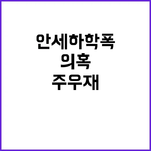 안세하 학폭 주우재…