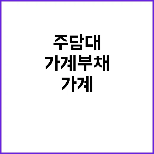 주담대 증가 가계부…