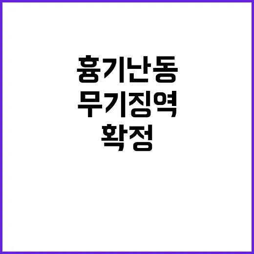 신림동 흉기 난동 조선 무기징역 확정