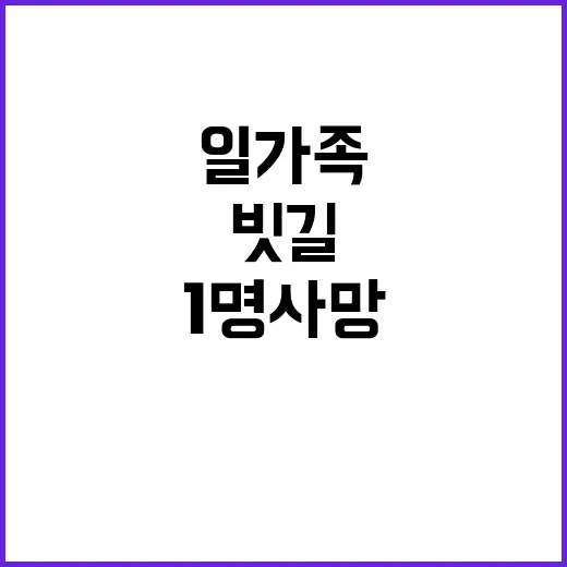 빗길 교통사고 일가…