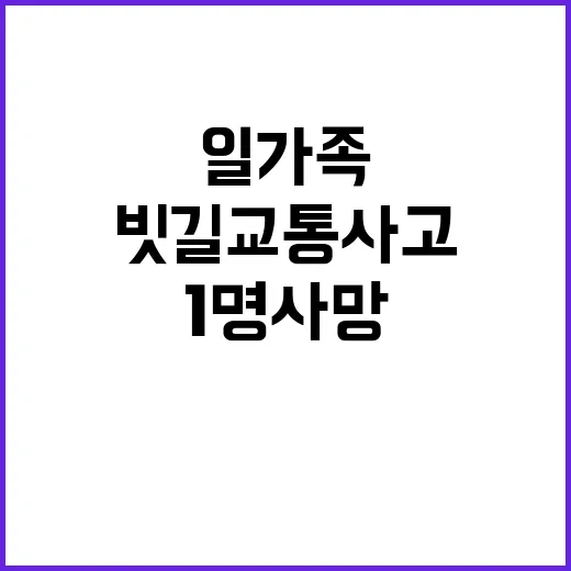 빗길 교통사고 일가…