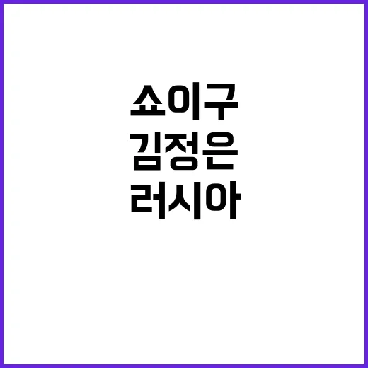 김정은쇼이구 회담 …