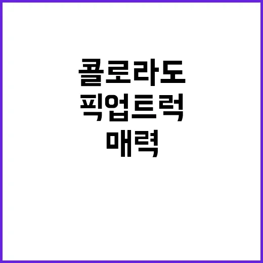 픽업트럭 콜로라도 끝없는 매력의 드라이빙 경험!