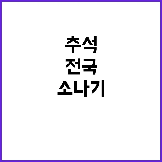 추석 무더위 소나기…