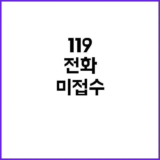 119 긴급전화 혼…