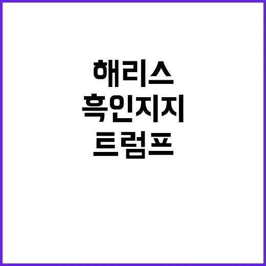 해리스 흑인 지지… 트럼프의 위협!