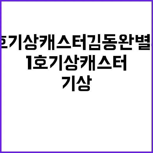 1호 기상캐스터 김…