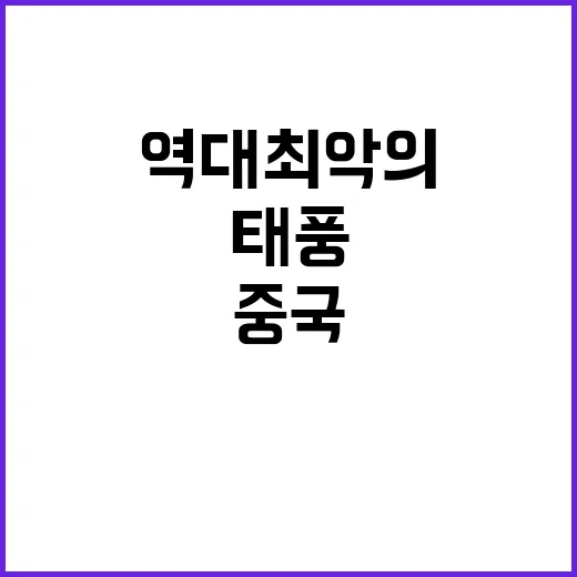 초대형 태풍 중국 …