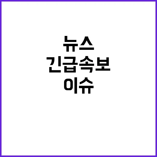 긴급 속보 최신 뉴…