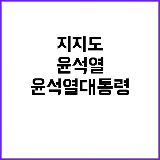 윤석열 대통령 지지도 최신 그래프 공개!