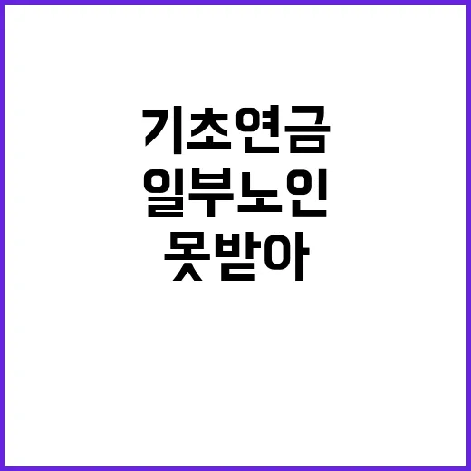 기초연금 불이익 일…