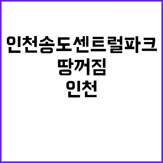 인천 송도 센트럴파크의 충격적인 땅 꺼짐 사건!