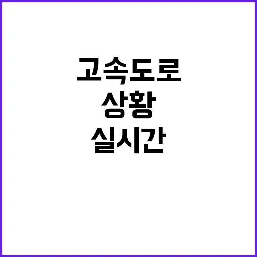 고속도로 현재 상황…