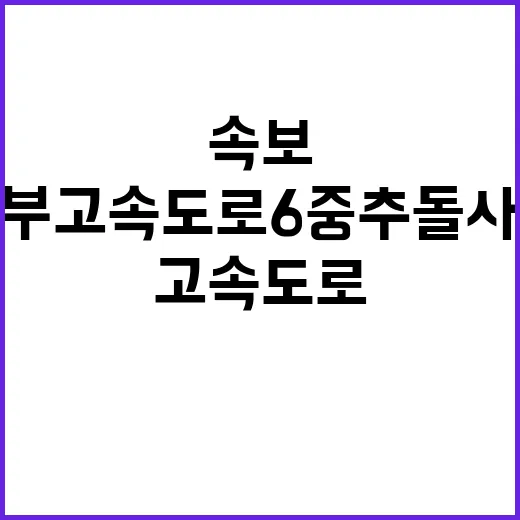 속보 추석날 경부고속도로 6중 추돌사고 18명 중경상