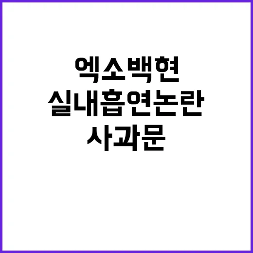 실내 흡연 논란 엑…