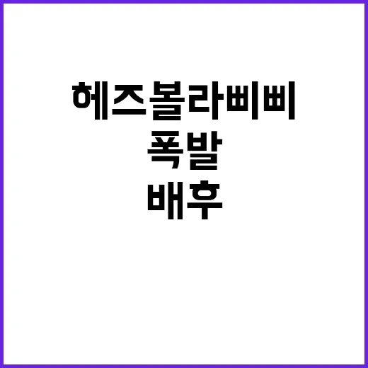 헤즈볼라 삐삐 폭발…