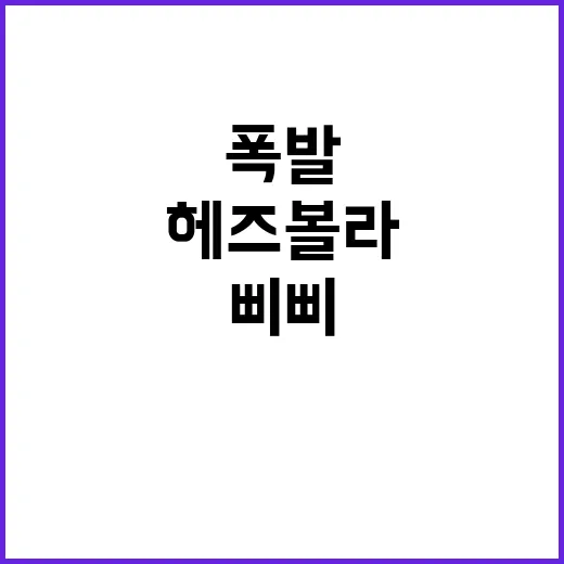 헤즈볼라 비밀 삐삐…