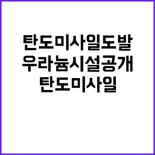 탄도미사일 도발 우…