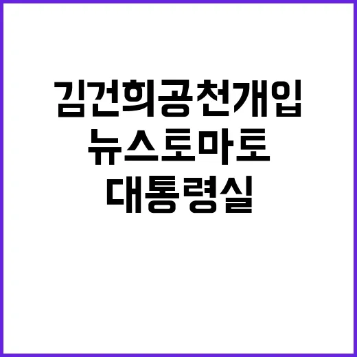 김건희 공천 개입 뉴스토마토 소송 결국 대통령실?