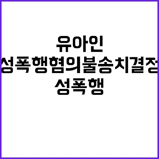 유아인 성폭행 혐의 불송치 결정 무고 맞고소는 없다