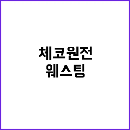 尹 체코원전 웨스팅…