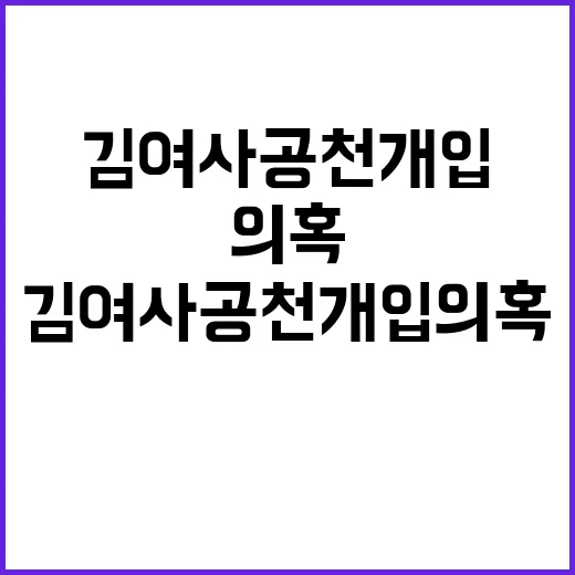 김 여사 공천개입 의혹 논란...전면 부인!