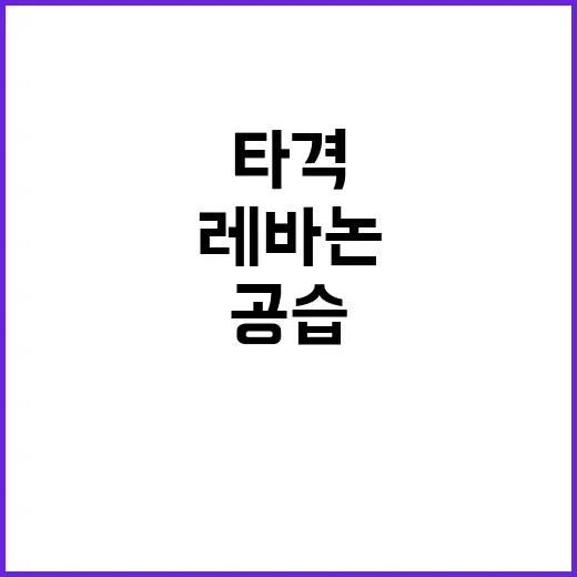 이스라엘 공습 레바…