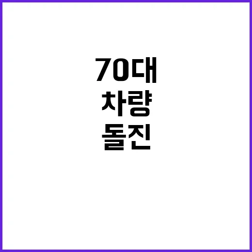 사고 대로 난간 가게 돌진 70대 차량!