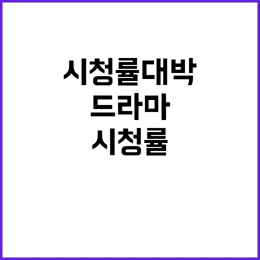 드라마 선정작 시청…