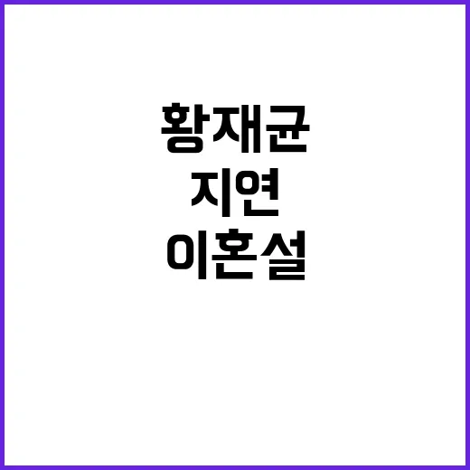 황재균 이혼설 지연…