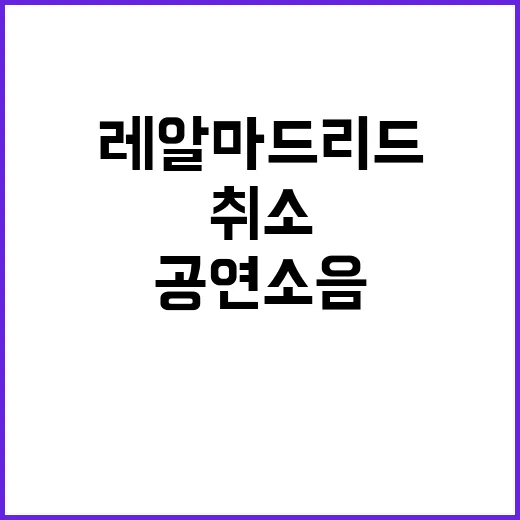 레알 마드리드 에스파·라이즈 공연 소음 문제로 취소!