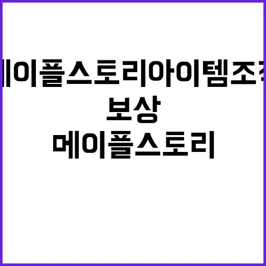 메이플스토리 아이템 조작 보상 대규모 지급 시작!