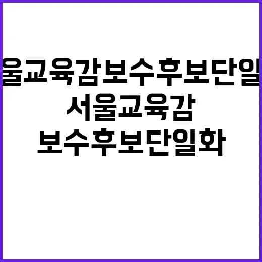 서울교육감 보수 후…