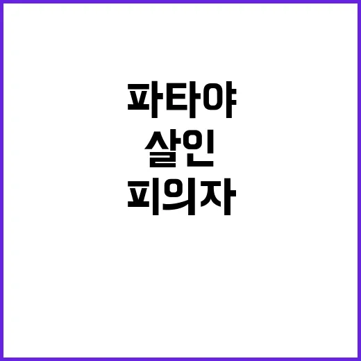 파타야 살인 피의자 베트남서 결국 검거!