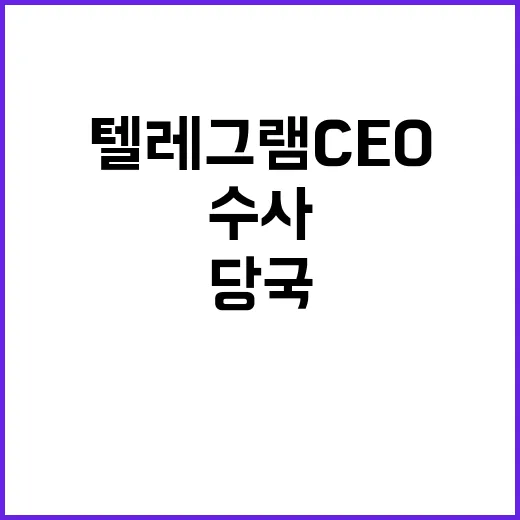 텔레그램 CEO 정…