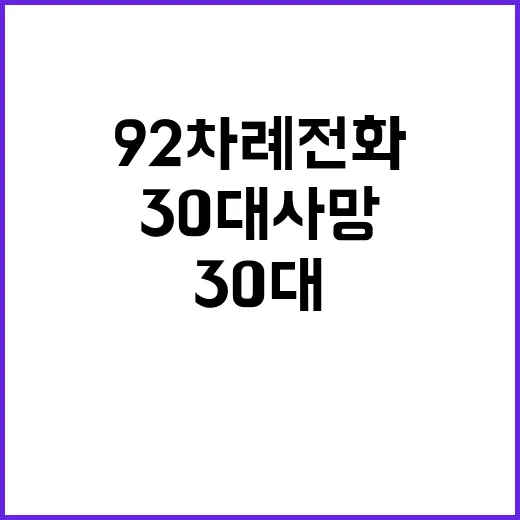 응급실 진료 거부 30대 사망 92차례 전화