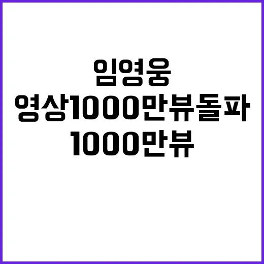 임영웅 홍시 영상 1000만뷰 돌파!