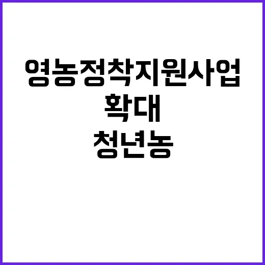 청년농 감소 둔화 영농정착지원사업 확대 효과