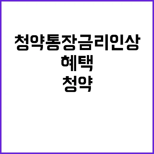 청약통장 금리 인상…