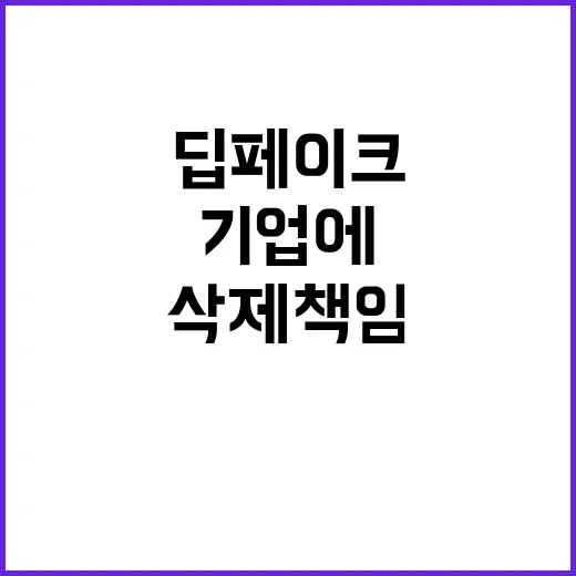 대통령실 딥페이크 삭제 책임 플랫폼 기업에?