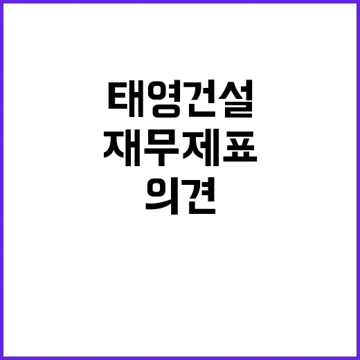 태영건설 자본잠식 해소… 재무제표 재감사 적정 의견