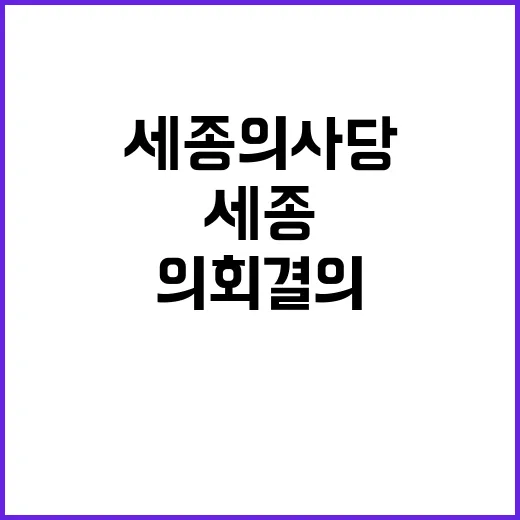 세종의사당 건립 의…