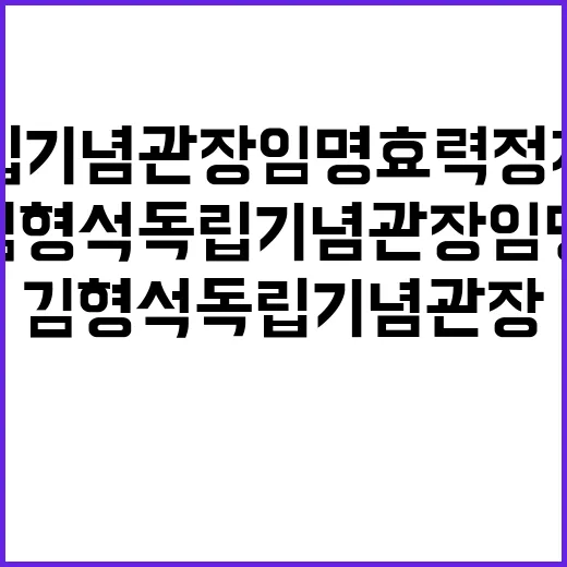 김형석 독립기념관장 임명 효력정지 신청 각하