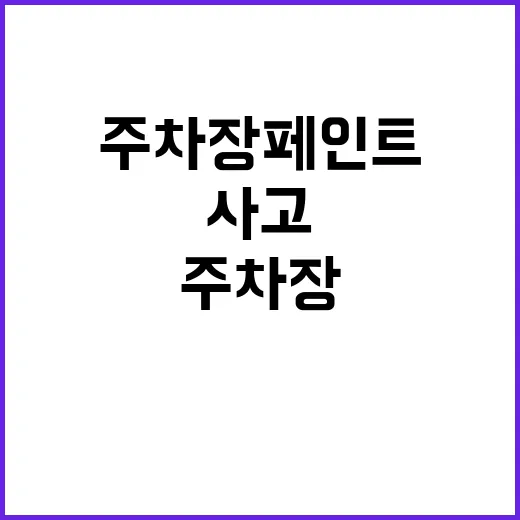 사고 주차장 페인트…