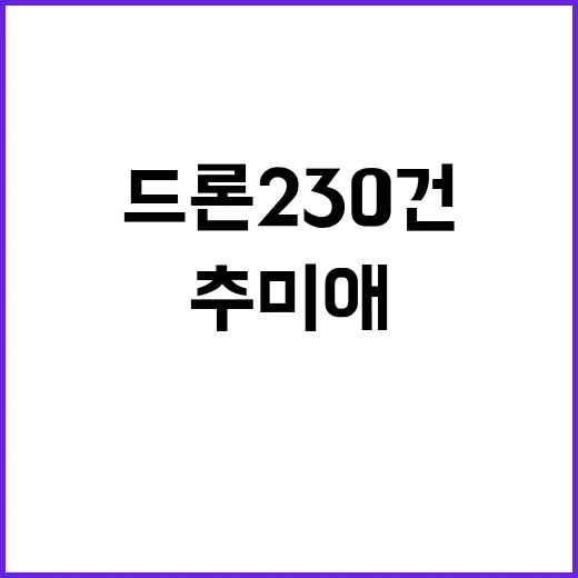 추미애 폭로 용산 미승인 드론 230건!