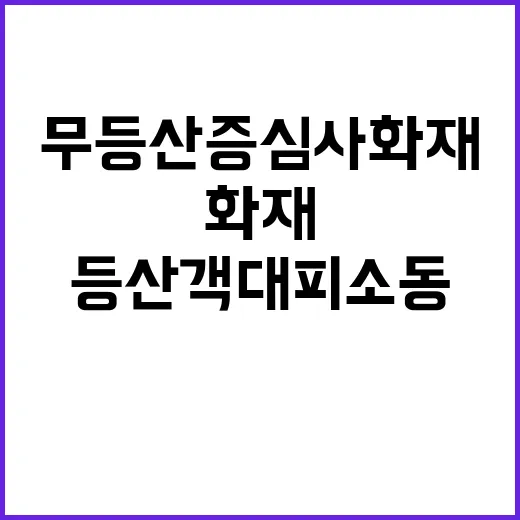 무등산 증심사 화재 등산객 대피 소동!